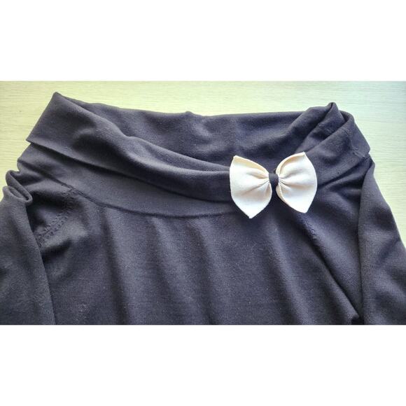 TOP/BLOUSE-INC-INTERNATIONAL CONCEPTS-Black-Cowl Neck-Silk Blend-3/4 Sleeves-Lrg - Picture 6 of 14